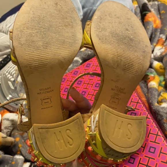 Stuart weitzman chunky heel sold out sandal 7.5 - Picture 4 of 7